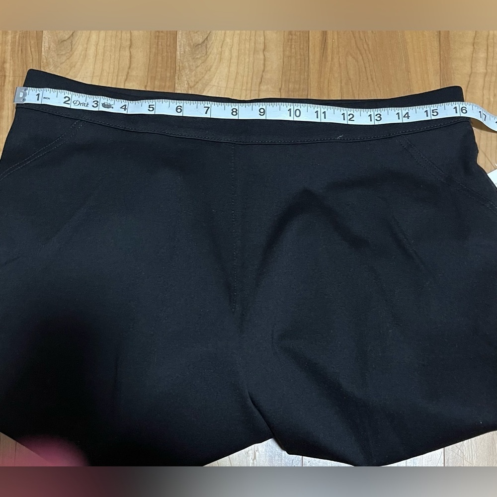 Allison Daley Petite Black Capri Pants Pull-On Shaping Stretch PM NWT - Picture 7 of 10
